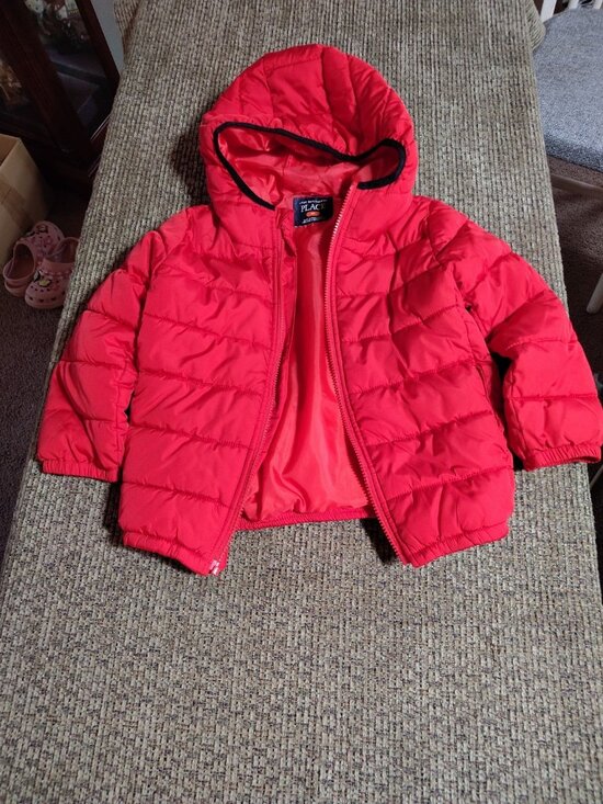 The Children's Place Other - Children's Place Red Puffer Coat Jacket 4T Hooded
